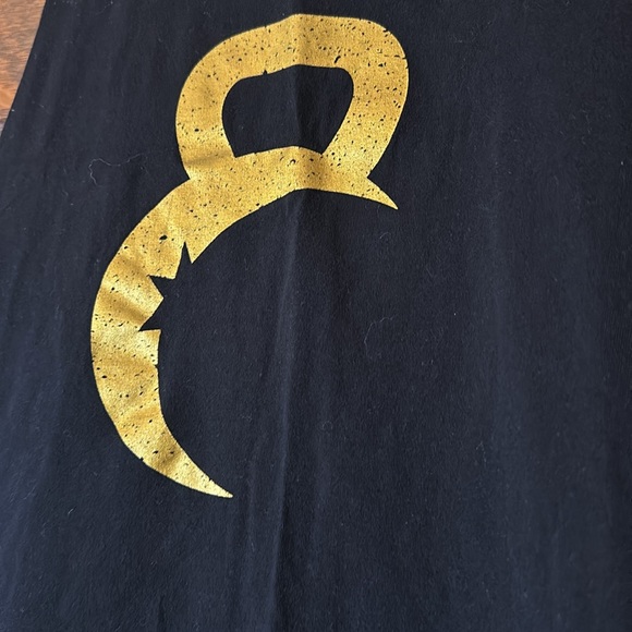 ZYIA black workout tank with gold print sz large - Picture 3 of 5